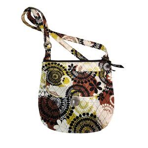 Vera Bradley retired pattern Cocoa Moss hipster crossbody bag